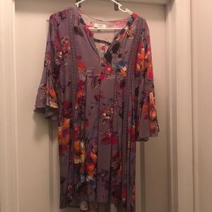 Umgee brand purple floral dress, size Small